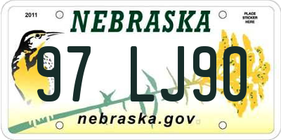 NE license plate 97LJ90