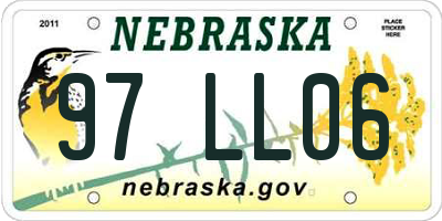 NE license plate 97LL06