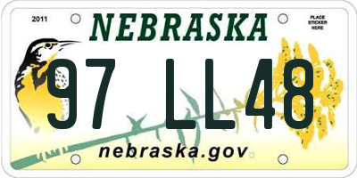 NE license plate 97LL48