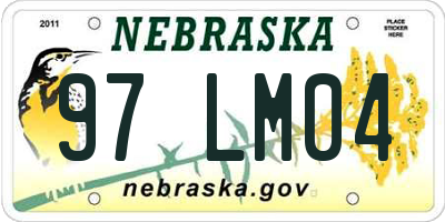 NE license plate 97LM04