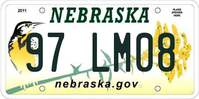 NE license plate 97LM08