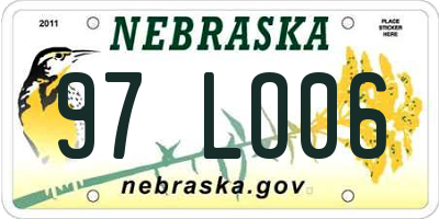 NE license plate 97LO06