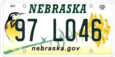 NE license plate 97LO46