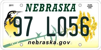 NE license plate 97LO56