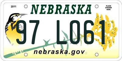 NE license plate 97LO61