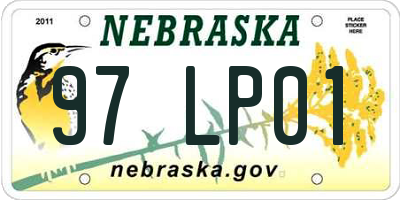 NE license plate 97LP01