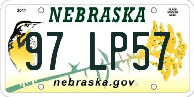 NE license plate 97LP57