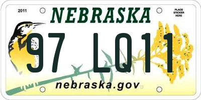 NE license plate 97LQ11