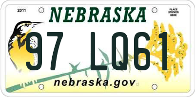 NE license plate 97LQ61