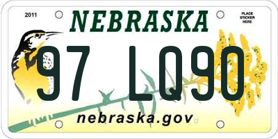 NE license plate 97LQ90