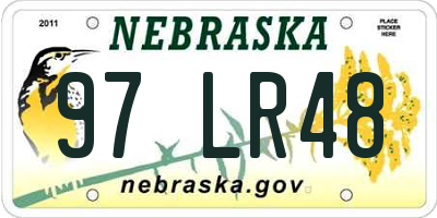 NE license plate 97LR48