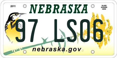 NE license plate 97LS06