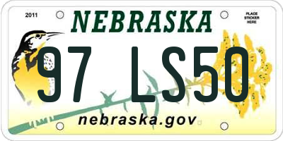NE license plate 97LS50
