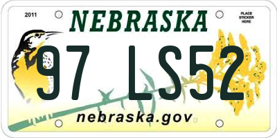 NE license plate 97LS52