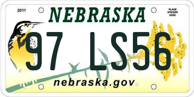 NE license plate 97LS56