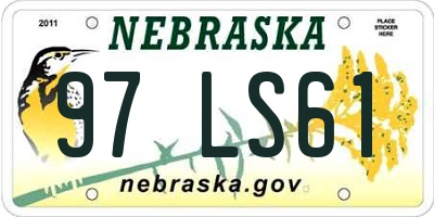 NE license plate 97LS61
