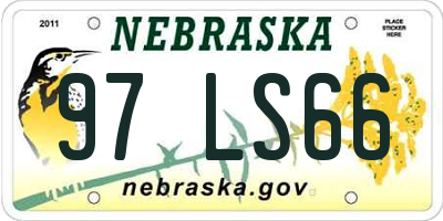 NE license plate 97LS66