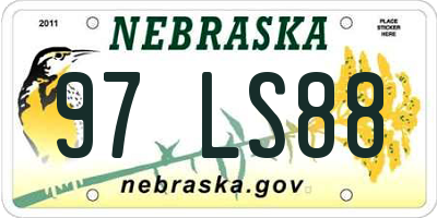 NE license plate 97LS88