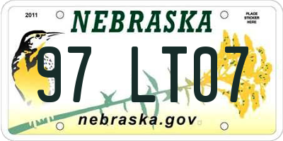NE license plate 97LT07