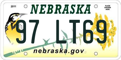 NE license plate 97LT69
