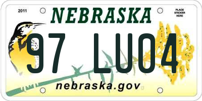 NE license plate 97LU04