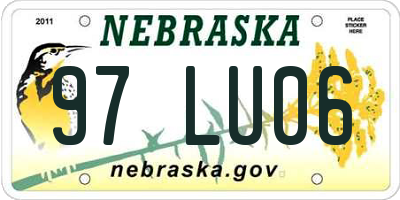NE license plate 97LU06