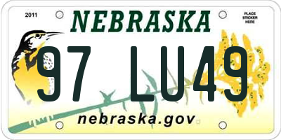 NE license plate 97LU49