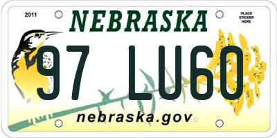 NE license plate 97LU60