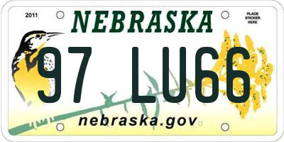 NE license plate 97LU66
