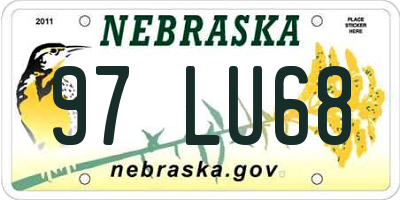 NE license plate 97LU68