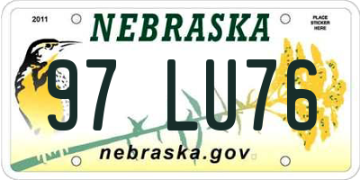 NE license plate 97LU76