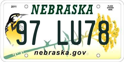 NE license plate 97LU78