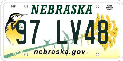 NE license plate 97LV48