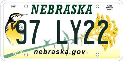 NE license plate 97LY22