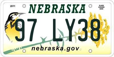 NE license plate 97LY38