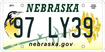 NE license plate 97LY39