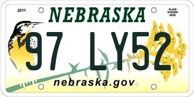 NE license plate 97LY52