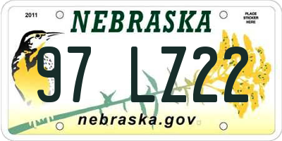NE license plate 97LZ22