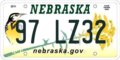 NE license plate 97LZ32