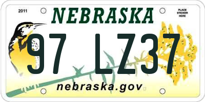NE license plate 97LZ37