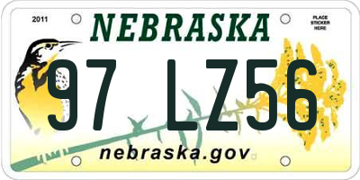 NE license plate 97LZ56