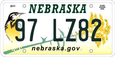NE license plate 97LZ82