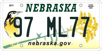 NE license plate 97ML77