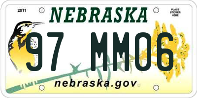 NE license plate 97MM06