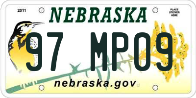 NE license plate 97MP09