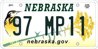 NE license plate 97MP11