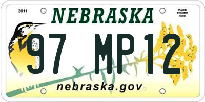NE license plate 97MP12