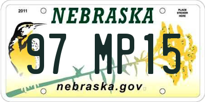NE license plate 97MP15