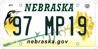 NE license plate 97MP19