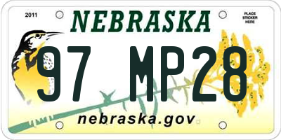 NE license plate 97MP28